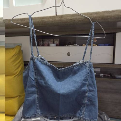 牛仔短褲 + 吊帶背心套裝