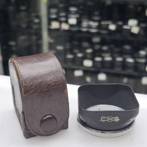 上海 雙鏡機 金鐲遮光罩 MAMIYA 48MM METAL HOOD + YELLOW FILTER  ROLLEIFLEX BAY...