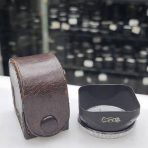 上海 雙鏡機 金鐲遮光罩 MAMIYA 48MM METAL HOOD + YELLOW FILTER  ROLLEIFLEX BAY...