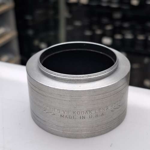 上海 雙鏡機 金鐲遮光罩 MAMIYA 48MM METAL HOOD + YELLOW FILTER  ROLLEIFLEX BAY...