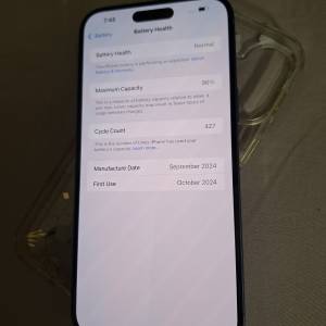 雙卡港版iphone16  plus  256gb battery  96%