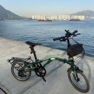 急賣！大行 DAHON Curl I4 (CUA644) 綠色 16吋內4速摺疊單車 近新淨 只踩13次 可議價