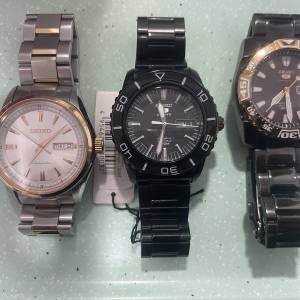 99%NEW 蝕本清貨 全自動 Seiko 3隻 平到笑😆$2999