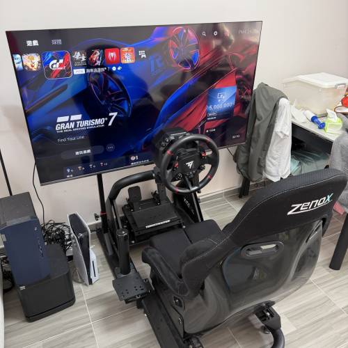T598 賽車軚盤 賽車椅 電視 全套
