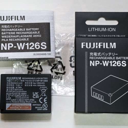 Fujifilm 富士原裝充電 NP-W126S 100% NEW