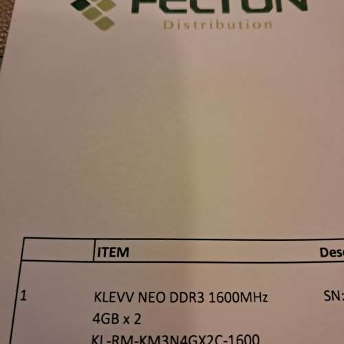 8GB (4GBx2) Klevv Neo 1600MHz DDR3 RAM