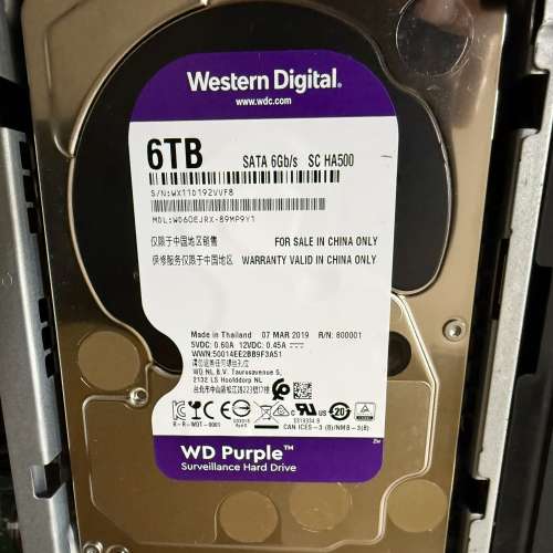 100% 正常WD SATA 3.5寸 6TB 硬碟，土瓜灣站交收。