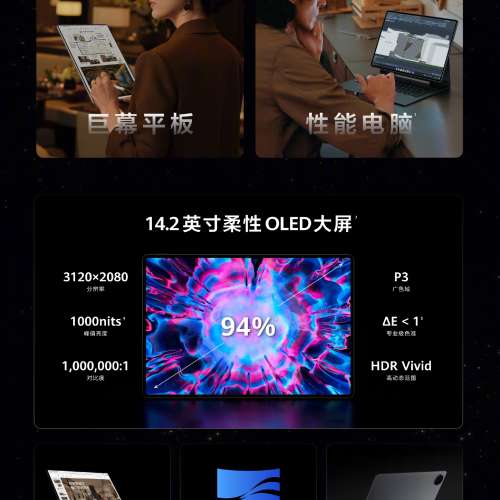 (少量現貨）全新🆕華為 HUAWEI MatePad Edge 14.2英吋 華為鴻蒙二合一平板電腦筆記...