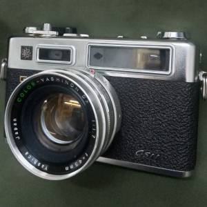 日本 Yashica  ELECTRO 35 (叠影/黃班)對焦 梗鏡菲林機  觀景器已抺,清昕 ,機身已...