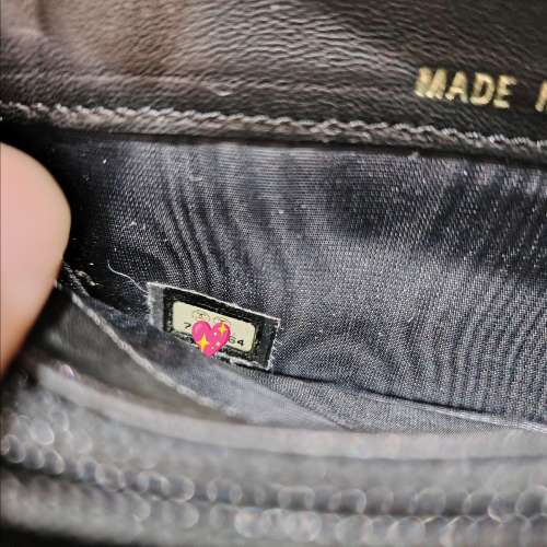 CHANEL中古黑金朱古力方格兩摺銀包 Chanel Vintage Choco Bar Flap Wallet