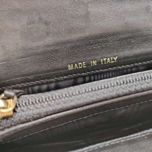 CHANEL中古黑金朱古力方格兩摺銀包 Chanel Vintage Choco Bar Flap Wallet