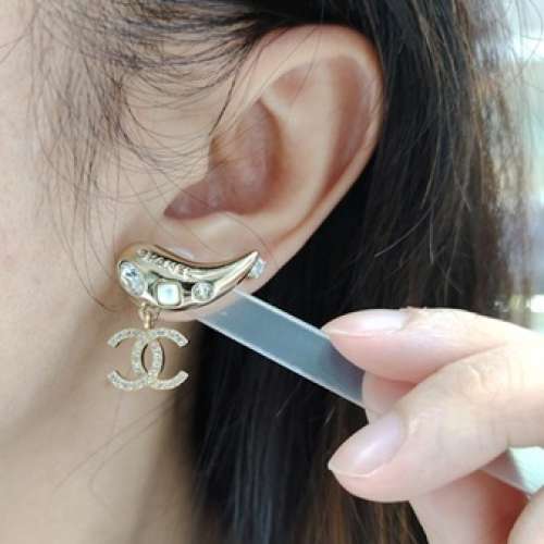 CHANEL CC水鑽仿珍珠耳環