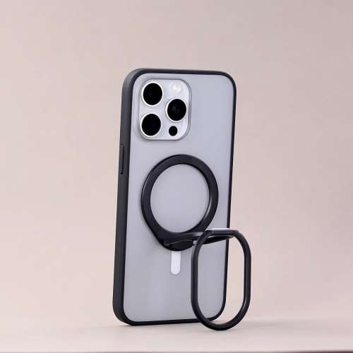 新淨老爆科技LAOBAOTECH MagSafe 超強磁吸  手機支架 黑色小水滴