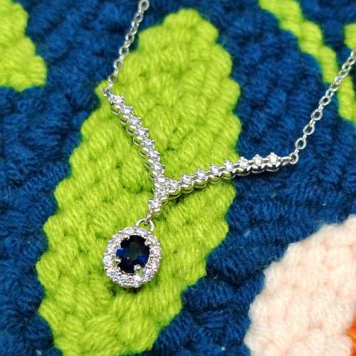 925純銀天然藍寶石首飾套裝 Sterling Silver Natural Sapphire Jewelry Set