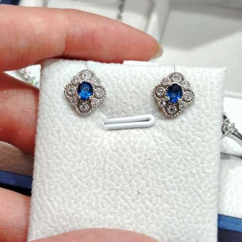 925純銀天然藍寶石首飾套裝 Sterling Silver Natural Sapphire Jewelry Set