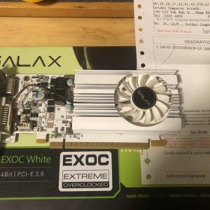 GALAX GeForce GTX 1030 EXOC WHITE-LP 2GB D5半高顯示卡，合細機箱用