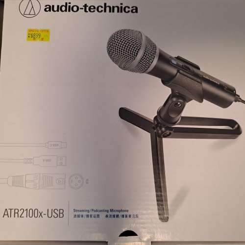 Audio-Technica ATR2100x-USB 動圈麥克風（黑） 99% 新
