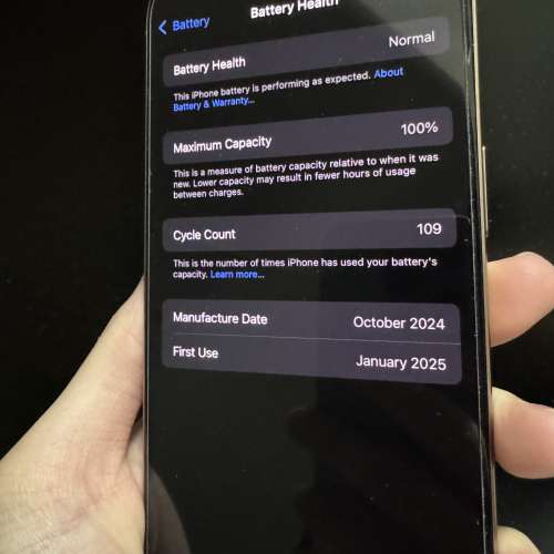 接近全新質素 電池100% iphone 16 pro 128gb 沙漠金色行貨 冇花冇凹任check機身 全...