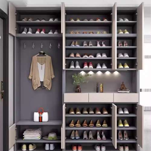 【代淘,代運+安裝】實木鞋櫃進門玄關櫃家用門口入戶大容量靠牆一體門廳儲物櫃子定制