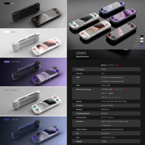 🚛包順豐櫃 預裝天馬 新款機王奧丁3 Odin 3 掌機遊戲機🎮 支援PC Game + PS3遊戲