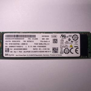 SK Hynix PC601 512GB m.2 nvme PCIE 3.0 SSD