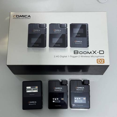 Comica BoomX-D 一拖二 無線收音機 手機及相機3.5 mm 插頭用