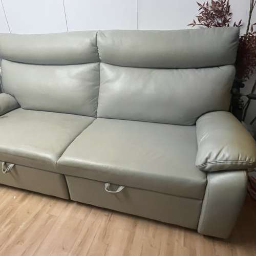 灰色三人梳化 可延伸睡覺