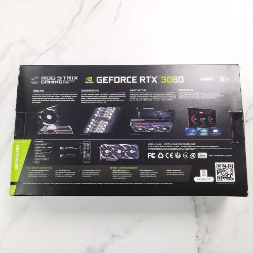 ASUS ROG Strix GeForce RTX 3060 OC Edition 12GB GDDR6 GPU Display Card 顯示卡