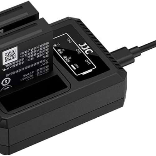 JJC DB-120 Multi Battery USB Charger with USB-C Port, for Ricoh GR IV GRIV GR4