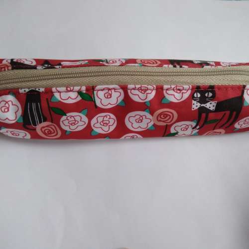 文具：花貓布筆袋