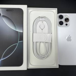 99%New iPhone 16 Pro Max 256GB 白色 香港行貨 蘋果保養到2026年1月3日 全套有盒有...