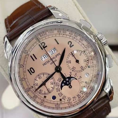 百達翡麗超複雜功能時計系列5270P-001腕錶全套 鮭魚盤面