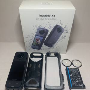 [觀塘實體店] 二手 Insta360 X4 (連玻璃鏡頭保護鏡+金屬多功能邊框+控溫握套) 行貨...