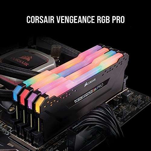 CORSAIR 16GB KIT (8x2) DDR4 3200 RGB PRO BLACK CMW16GX4M2C3200C16