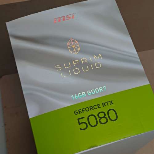 显卡：微星 GEFORCE GeForce RTX 5080 16G INSPIRE 3X (2手)