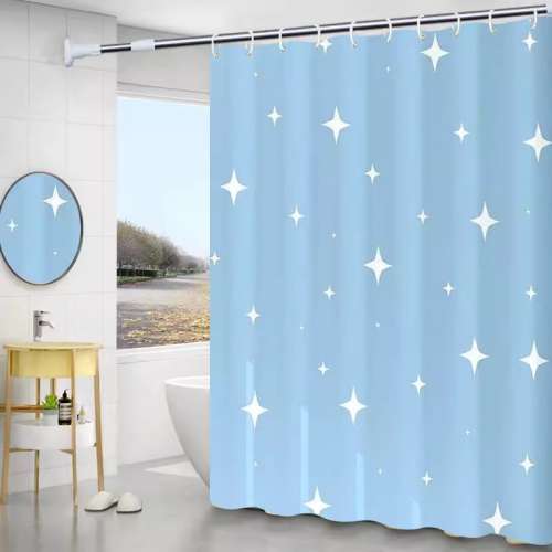 Blue Star Shower Curtain 240x180cm (NEW) 全新加長藍星星浴簾