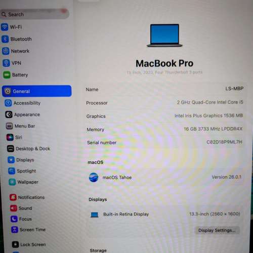 MacBook Pro 2020 (with touch bar)