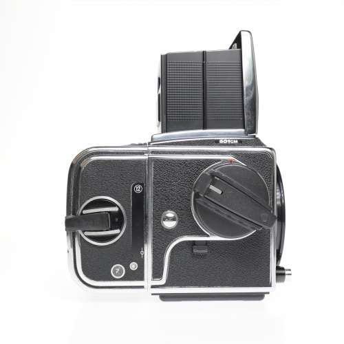 Hasselblad 501C Black Medium Format Body and A12 II Silver Film Back #5105