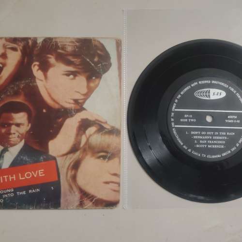 懷舊7吋黑膠碟4只