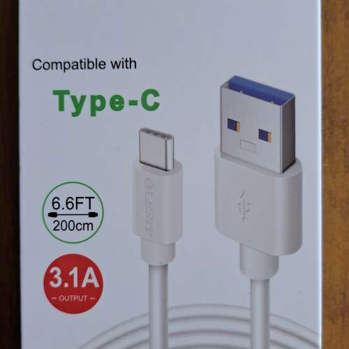 三星可用全新2米3.1A USB to Type C 數據/充電線