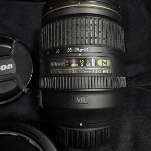 Nikon AF-S AFS NIKKOR 24-120mm f/4 G ED VR  （+ $250 Viltrox NF-Z 自動對焦接環）