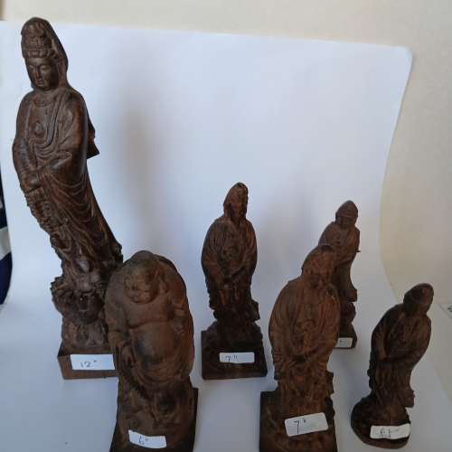 清貨價出售 一手六個 沉香木觀音/ 佛公 如照片顯示， 靚工，六個全部售2500元。no....