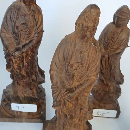 清貨價出售 一手六個 沉香木觀音/ 佛公 如照片顯示， 靚工，六個全部售2500元。no....