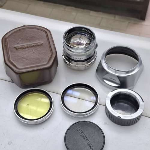 VOIGTLANDER NOKTON 50MM F1.5 + UV + YELLOW + HOOD + LTM MOUNT + M MOUNT