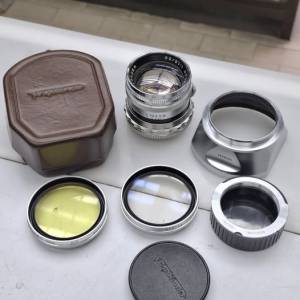VOIGTLANDER NOKTON 50MM F1.5 + UV + YELLOW + HOOD + LTM MOUNT + M MOUNT