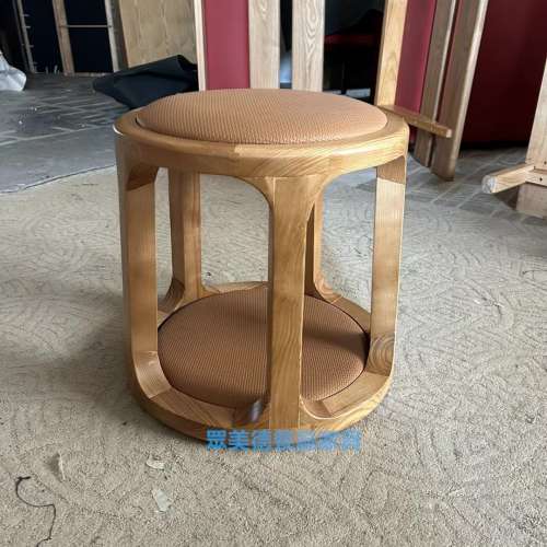 餐廳用凳子，實木坐凳，小圓凳，餐飲家具訂製廠家眾美德
