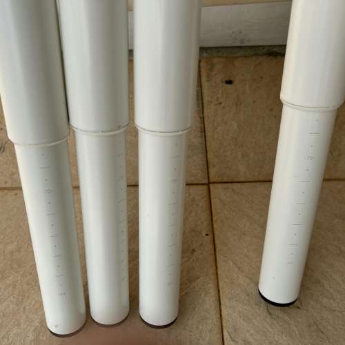 二手 IKEA OLOV 白色 可調節 桌腳 X 4 清屋放售, HK$150.00 (4支桌腳) HK$150