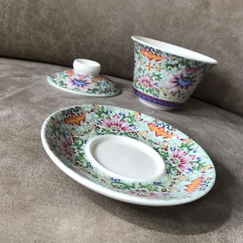 🍵 Ceramic Tea Cup with Plate and Lid NEW 全新 瓷 茶具 🍵
