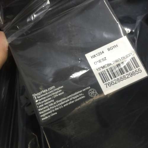 HEX Duffel Bag w Strap Up To 15&rdquo; MacBook / Laptop NEW 全新美國品牌手提電腦單肩...