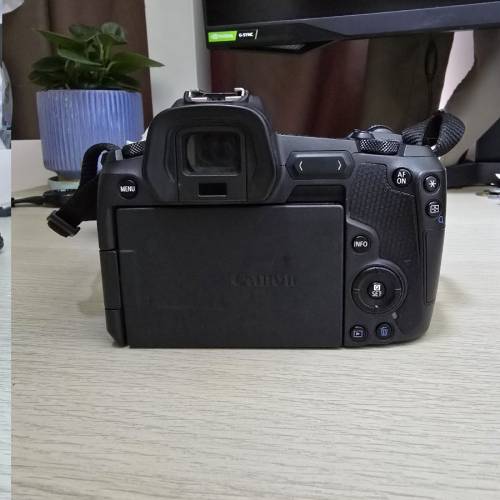 Cannon eos R body with 4 batteries